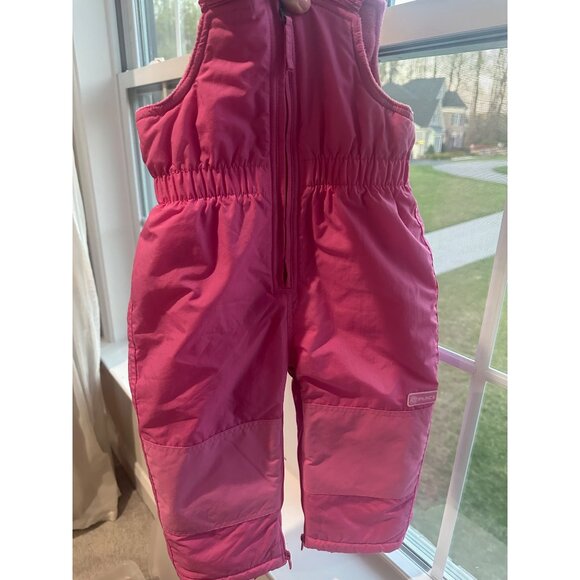 Childrens Place Toddler Girls Pink Insulated Snow Bib Overalls Size 24M - Picture 6 of 8